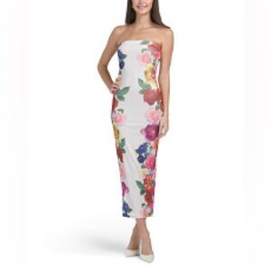 NWT Madden Girl Floral Tube Maxi Dress - Size L